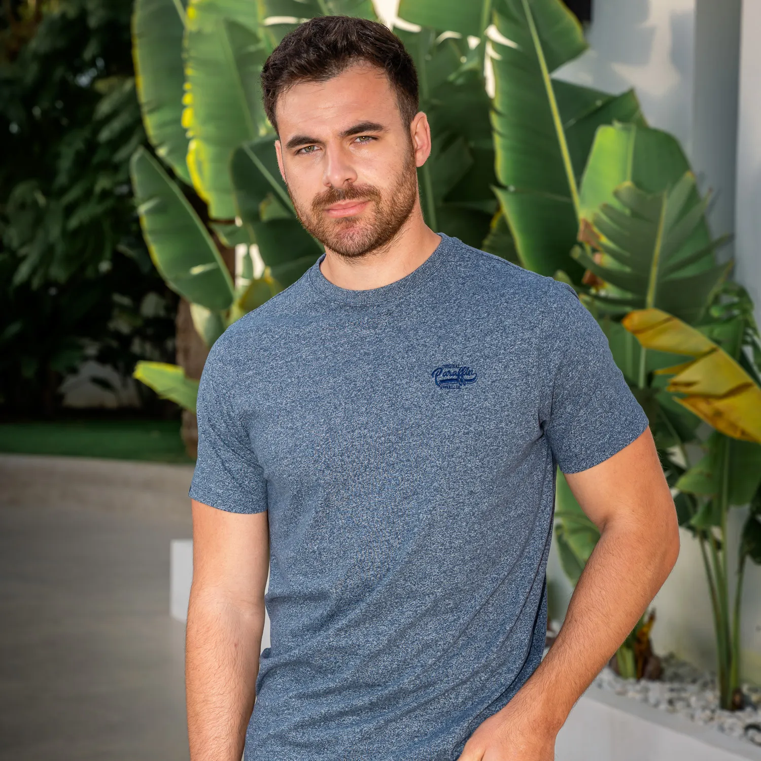 Model showcasing Paraffin clothing line with coastal vibe in Marbella